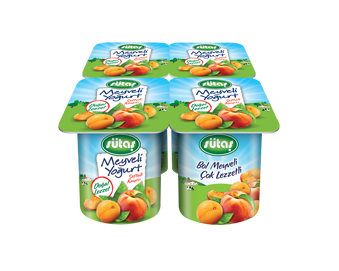 Sütaş Meyveli Yoğurt Şeftali Kayısı 4x115 g