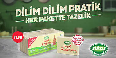 Sütaş Dilimli Tereyağı. Dilim Dilim Pratik. Her Pakette Tazelik.