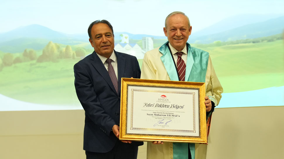 Bingöl Üniversitesi’nden Yönetim Kurulu Başkanımıza "Fahri Doktora" Bingöl Üniversitesi’nden Yönetim Kurulu Başkanımıza "Fahri Doktora"