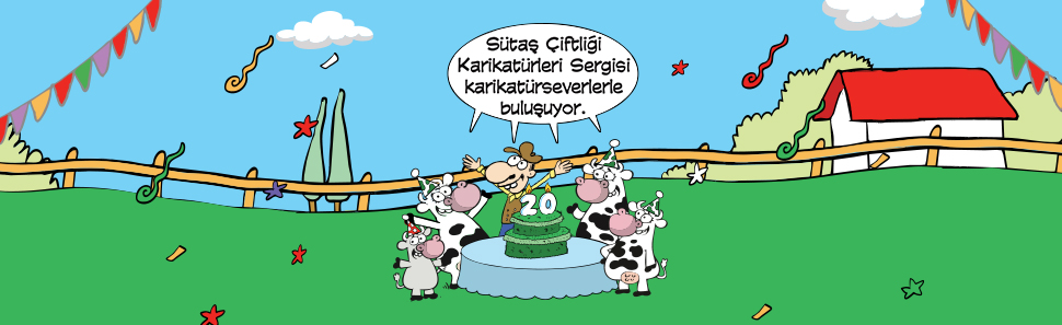 Sütaş Çiftliği Karikatürleri Sergisi karikatürseverlerle buluşmaya devam ediyor 