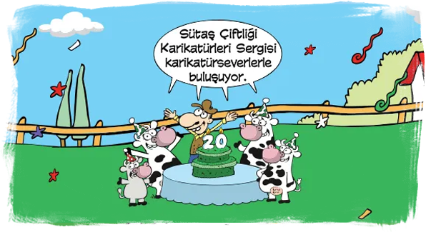 Sütaş Çiftliği Karikatürleri Sergisi karikatürseverlerle buluşmaya devam ediyor Sütaş Çiftliği Karikatürleri Sergisi karikatürseverlerle buluşmaya devam ediyor