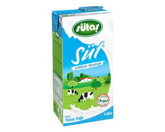 Sütaş 1000ml Yarım Yağlı Süt