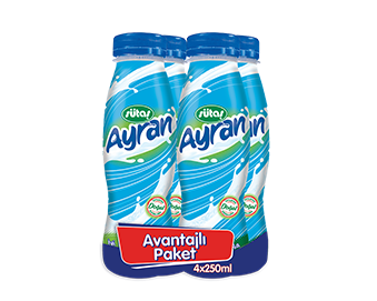 Sütaş Ayran 4x250 ml -Genç Şişe